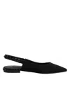 Dolce & Gabbana Black Crystal Charmeuse Slingback Shoes In Black