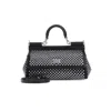 Dolce & Gabbana Black Sicily Medium Satchel In Black