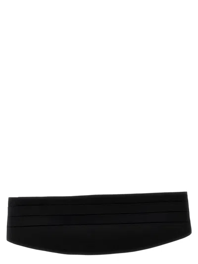 Dolce & Gabbana Black Cummerbund Pleated Belt