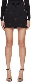 Dolce & Gabbana Black Cutout Miniskirt In N0000 Nero