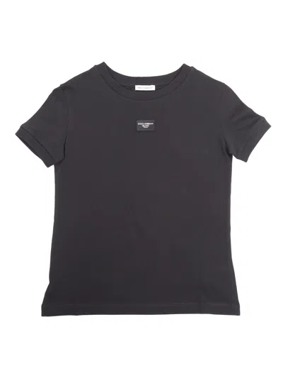 Dolce & Gabbana Kids' Black D&g T-shirt