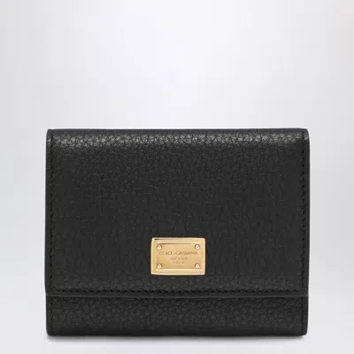 Dolce & Gabbana Black Dauphine Calf Leather Wallet