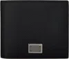 Dolce & Gabbana Black Textured Calf Leather Bi-fold Wallet In 80999 Nero