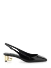 Dolce & Gabbana Black Décolleté With Dg Logo On The Heel In Black