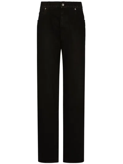 DOLCE & GABBANA BLACK DENIM BOYFRIEND JEANS