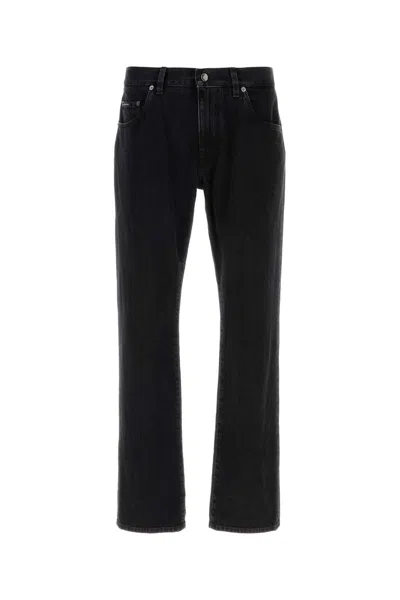 DOLCE & GABBANA BLACK DENIM JEANS