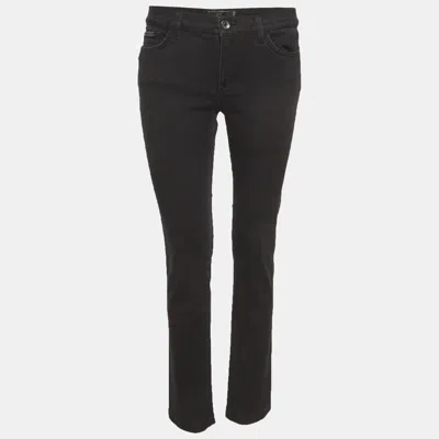 Pre-owned Dolce & Gabbana Black Denim Straight Fit Jeans M/waist 31"