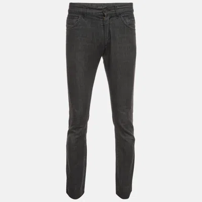 Pre-owned Dolce & Gabbana Black Denim Straight Fit Jeans S/waist 32"