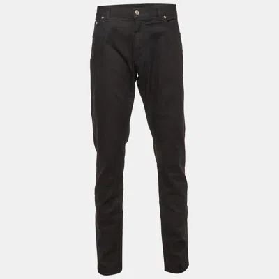 Pre-owned Dolce & Gabbana Black Denim Straight Fit Jeans / Waist 40"