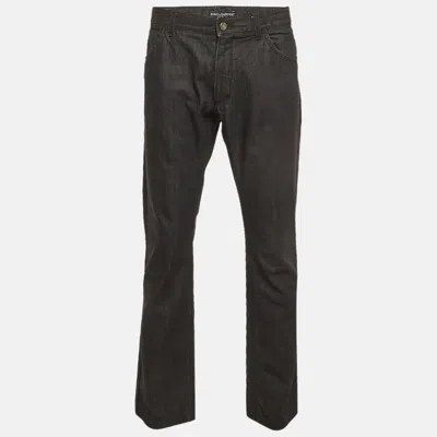 Pre-owned Dolce & Gabbana Black Denim Straight Fit Jeans Xl/ Waist 37"