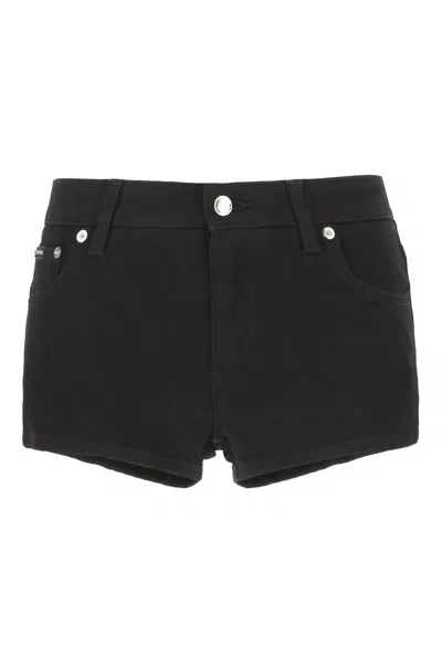 DOLCE & GABBANA BLACK DENIM STRETCH JEANS