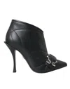Dolce & Gabbana Ankle Boots Devotion Leather Black In Black