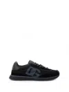 Dolce & Gabbana Dg Cushion Leather Blend Sneaker In Black