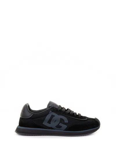 DOLCE & GABBANA DOLCE & GABBANA BLACK DG CUSHION SNEAKER