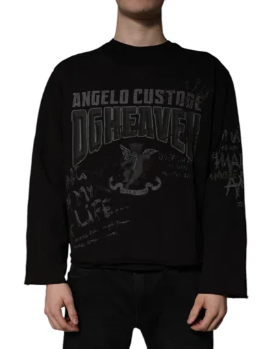 Dolce & Gabbana Black Dg Heaven Crew Neck Pullover Sweater