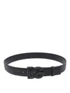 Dolce & Gabbana Dg Logo Calf Leather Belt In Black