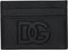 Dolce & Gabbana Black 'dg' Logo Card Holder In 80999 Nero