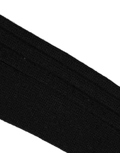 Dolce & Gabbana Black Dg Logo Print Over The Calf Accessory Socks