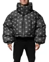 Dolce & Gabbana Black Dg Monogram Full Zip Puffer Men Jacket In Black