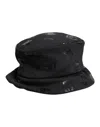 Dolce & Gabbana Black Dg Monogram Polyester Jacquard Bucket Hat