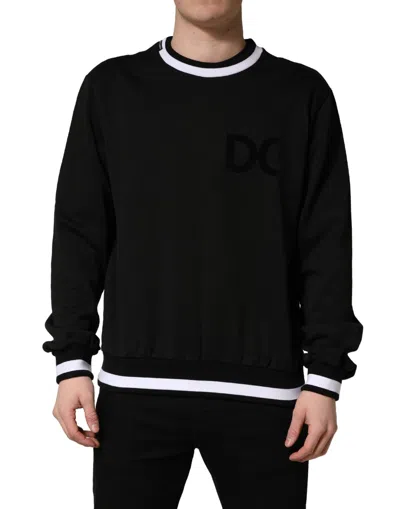 Pre-owned Dolce & Gabbana Black Dglogo Print Cotton Sweatshirt Men's Sweater ()
