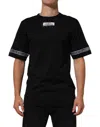 Dolce & Gabbana Black Dgroyals Cotton Men Crew Neck It T-shirt In Black