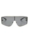Dolce & Gabbana Shield-frame Sunglasses In Gold