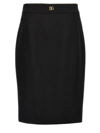 DOLCE & GABBANA BLACK DOLCE SKIRT