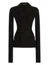 Dolce & Gabbana Black Double-breasted Blazer In Black