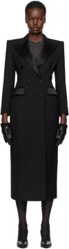 Dolce & Gabbana Black Double-breasted Tuxedo Coat In N0000 Nero