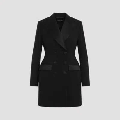 DOLCE & GABBANA BLACK DOUBLE BREASTED TUXEDO JACKET