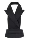 Dolce & Gabbana Black Double-breasted Vest With Rear Cut-out In Black