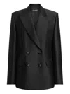Dolce & Gabbana Black Double-breasted Wool Jacket In Black