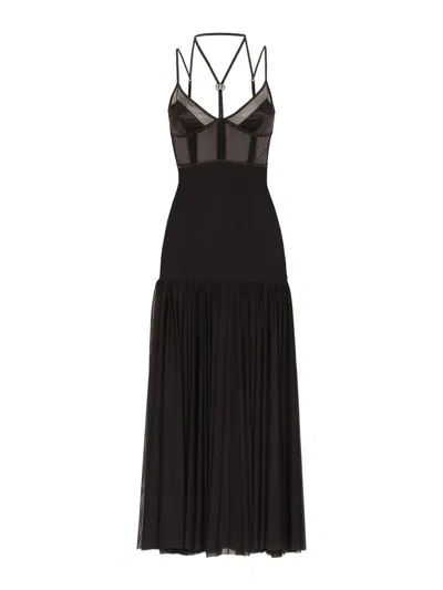 DOLCE & GABBANA VESTIDO MIDI - NEGRO