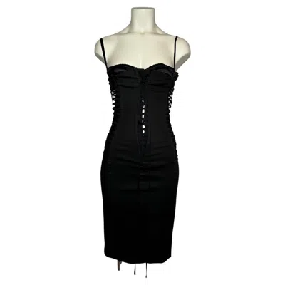 Pre-owned Dolce & Gabbana Dolce Gabbana Black Dress Ss 2003