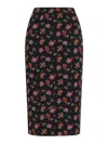 Dolce & Gabbana Black Elastan Silk Skirt In Black