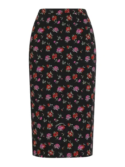 Dolce & Gabbana Black Elastan Silk Skirt