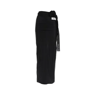 Dolce & Gabbana Black Elastane Long Women's Skirt