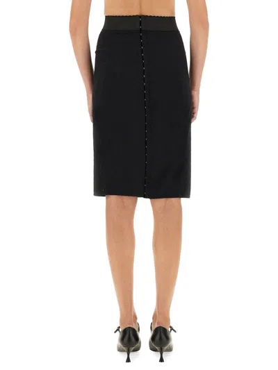 DOLCE & GABBANA DOLCE & GABBANA BLACK ELEGANCE SKIRT