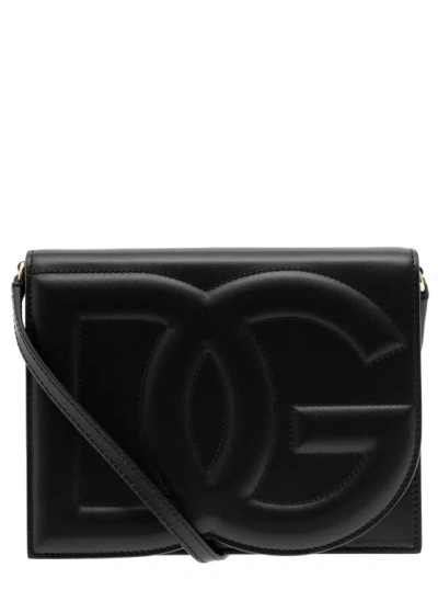 Dolce & Gabbana Black Embossed Crossbody Bag