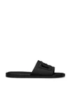Dolce & Gabbana Black Sandals With Logo Detail In Black