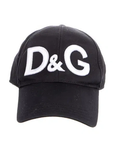 Pre-owned Dolce & Gabbana Black Embroidered Cap