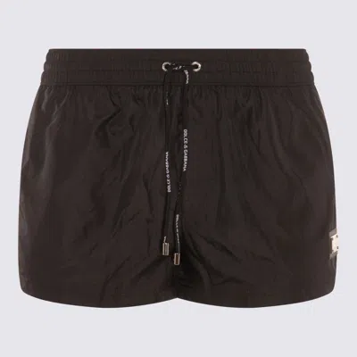 Dolce & Gabbana Black Essentials Swim Shorts In Brown