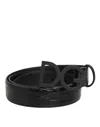 Dolce & Gabbana Black Leather Classic Metal Dg Buckle Belt In Black