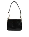 Dolce & Gabbana Black Exotic Leather Shoulder Sling Clutch Women's Bag