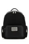 Dolce & Gabbana Black Fabric And Leather Backpack