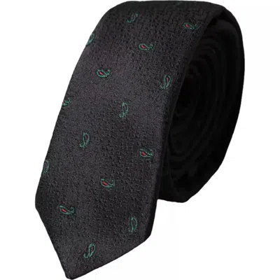 Dolce & Gabbana Fantasy 100% Silk Adjustable Men Men's Tie In Black