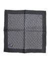 Dolce & Gabbana Black Fish Print Silk Square Men Foulard Scarf