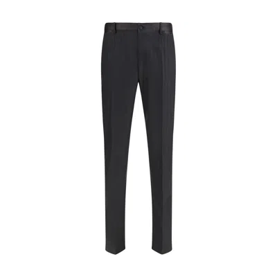 Dolce & Gabbana Black Fleece Wool Casual Pants