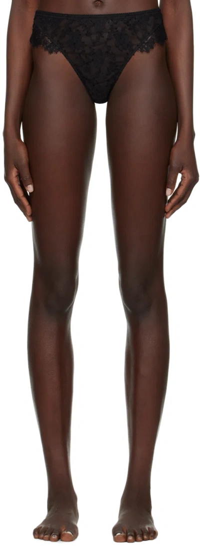 Dolce & Gabbana Black Floral Briefs In N0000 Nero